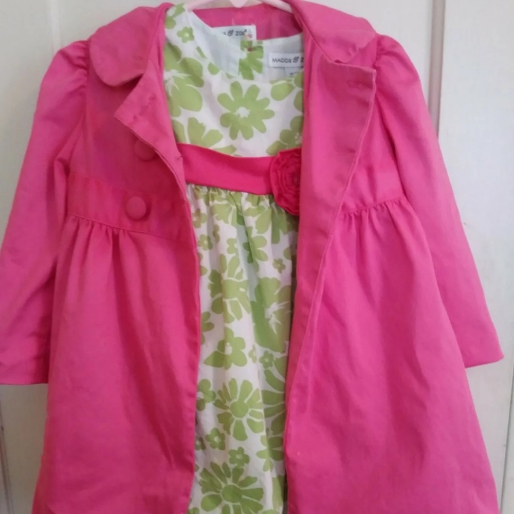 Toddler 2pc. Set Coat Dress and Lace Dress